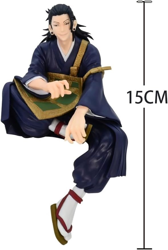 2PCS Anime Figures Geto Suguru Figurine Sitting Pose Character Statue PVC Collection Model Desktop Decoration