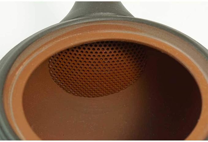 Japanese Teapot Kyusu Tokoname Youhen Clay Teapot 11.8 Fluid Ounces Fusen L161 (1)