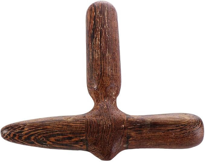 Leadigol Foot Massage Tool,Beauty Tools Trigger Point Foot Massage Sandalwood Acupuncture Acupoint Stick Cross Hammer Thin Face Chin Wooden Deep Tissue Massager,Manual Foot Massager(Wings Wood)