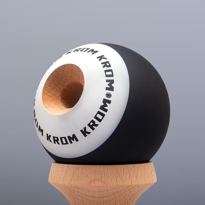 Kendama Toy POP Black - High Wood Quality - Extra Strong - for Beginner and Pro - Gift Pack : Extra String + Stickers