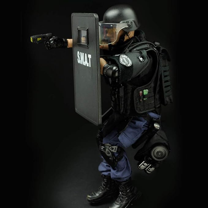 12inch Soldier Action Figure Model, 1/6 Scale Realistic Army Military Police Soldier Model Set with Accessories Collection Toys