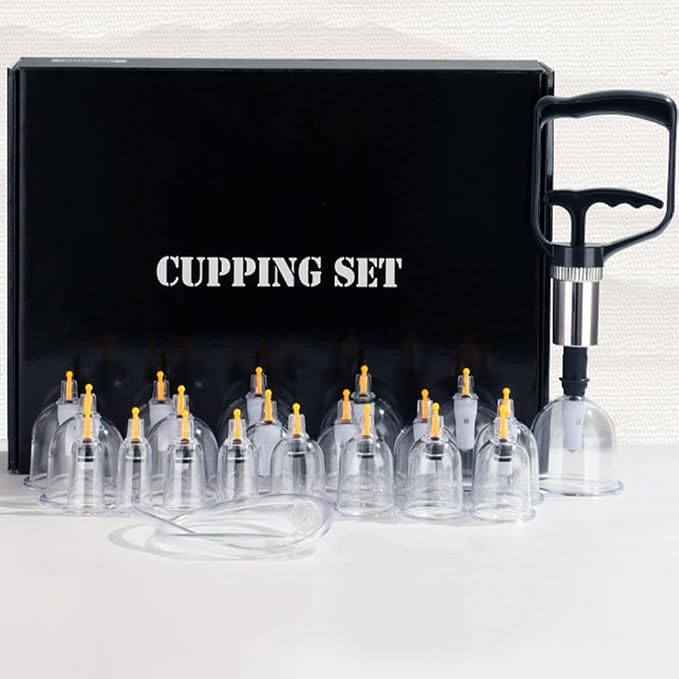 Cupping Kit for Massage Therapy - 22 Cups Professional Chinese Cupping Set with Magnetics, Vacuum Cupping Therapy Set for Cellulite Reduction Muscle Pain Relief with Manual Pump