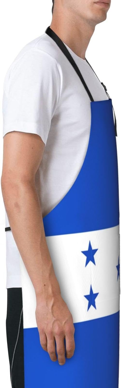Cute Flag Kitchen Cooking Aprons for Women Men Adjustable Patriotic Flag Apron with 2 Pockets for Home Kitchen Garden