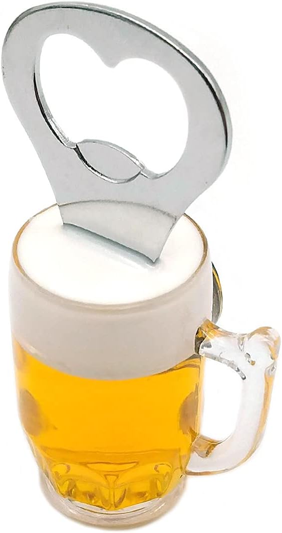 Creative Acrylic Beer Bottle Opener Beer Mug Shape Bottle Opener Kitchen Accessories Fridge Magnets (D)