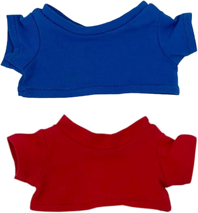 niannyyhouse 10cm 15cm 20cm Plush Doll Clothes T-Shirt Multi-Color Bottoming Shirts Stuffed Toy Dress Up (a2, 15cm)