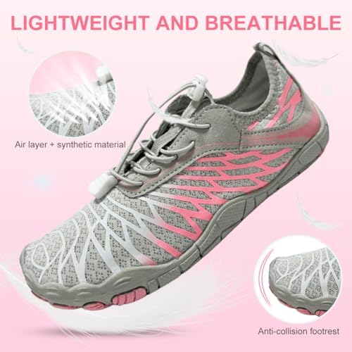 ELETON Barefoot Shoes Women Men Footwear, Wide Toe Box Hiking Zero Drop Non-Slip Quick-Dry River Boat Pool Beach Water Shoes, Lightweight Swimming Running Walking Sneakers Unisex