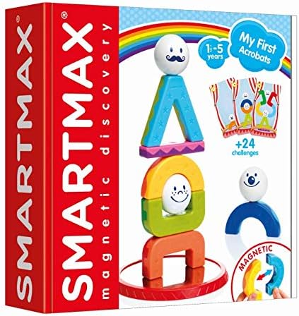 SmartMax My First Acrobats STEM Magnetic Toy Along Building Challenges, Ages 1.5-5