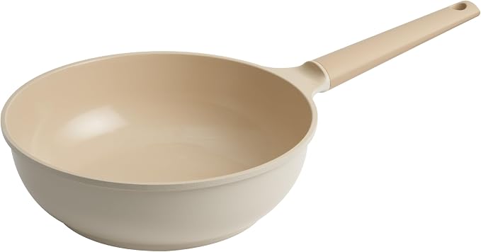 [TRUECOOK OFFICIAL] Induction Non-Stick Eco Ceramic Beige Wok Pan 28cm