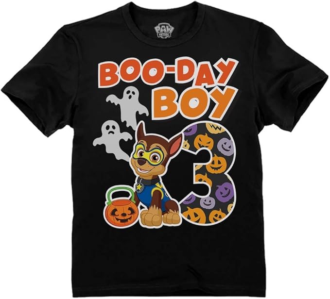 Paw Patrol Chase 3rd Birthday Boy Shirt - Toddler T-Shirt Gift Outfit for Party - Clothes for 3 Year Old Boys