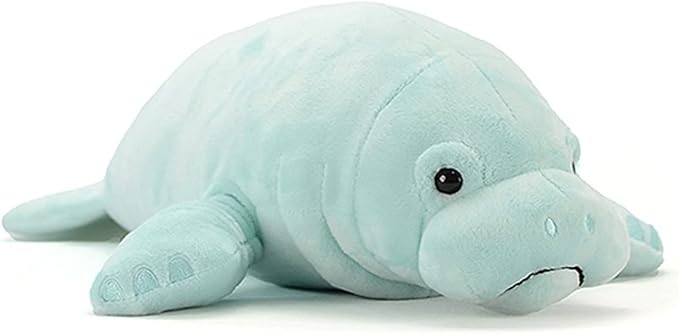 Simulation Manatee Plush Toy, 15.74inch Super Soft Lifelike Manatee Stuffed Animal Plush Toy Cute Kids Birthday Gift Throw Pillow Home Decor