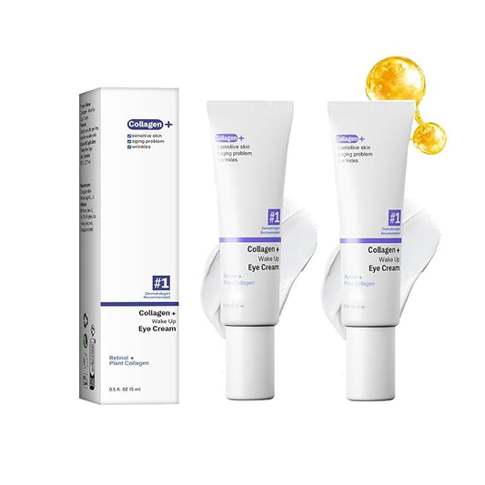 Retinol Under Eye Cream for Dark Circles and Under Eye Puffiness, Eye Repair Cream, 2 PCS Anti-Aging Hyaluronic Acid, Collagen Reduce Wrinkles Eye Cream, Lift, Firm Eyes Skin