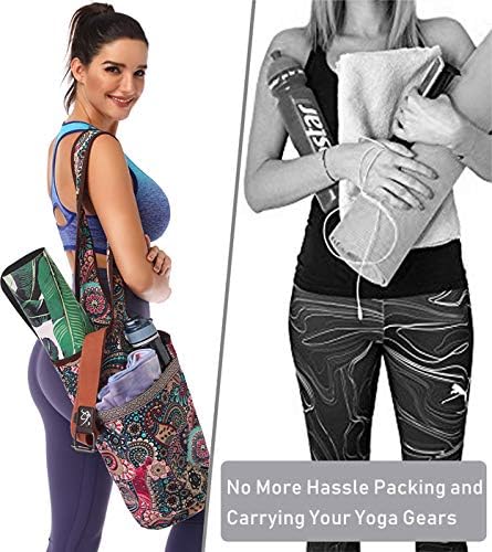 Yoga Mat Bag With Large Size Pocket and Zipper Pocket, Strap Bag, Fit Most Size Mats, Bags and Carriers for Women