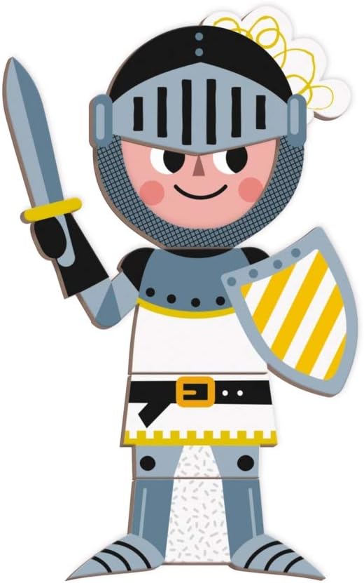 Janod MagnetiBook 45 pc Magnetic Boys Costumes Dress Up Game - Ages 3+ - J02719
