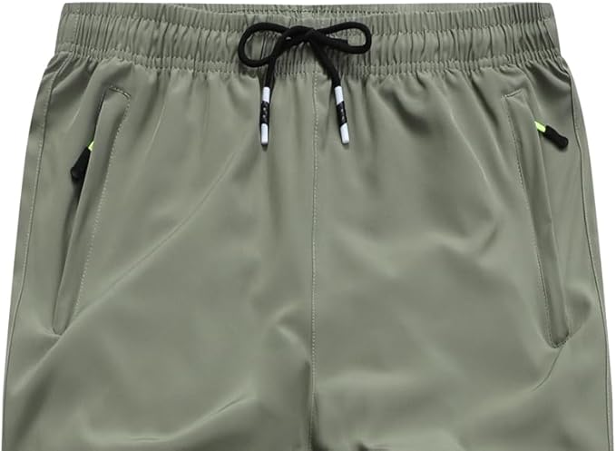 Boys Hiking Joggers Pants Outdoor Youth Quick Dry Lightweight Athletic with Zipper Pockets