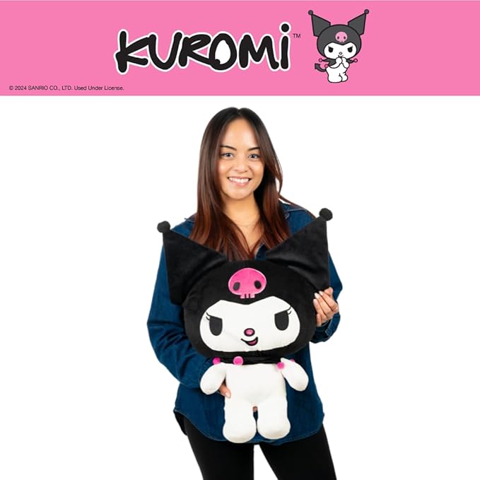 Collectibles Kuromi Bedding Super Soft Cozy Decorative Cuddle Pillow, (Officially Licensed Product) By Franco