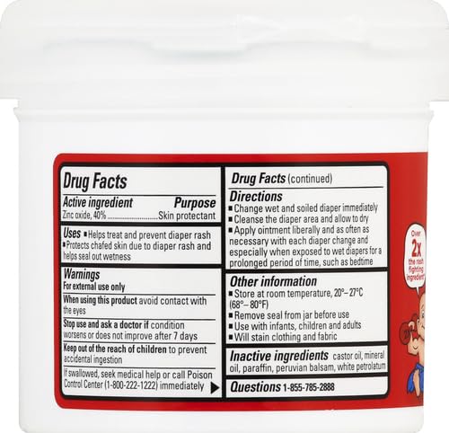 Boudreaux’s Butt Paste Max Strength Diaper Rash Cream for Baby, Ointment With Zinc Oxide, 14 oz Flip-Top Jar (Pack of 2)