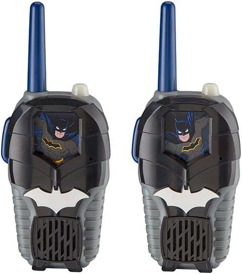 Batman Toy Walkie Talkies for Kids, Static Free Indoor and Outdoor Toys for Boys with Light Up Graphics Designed for Fans of Batman Toys