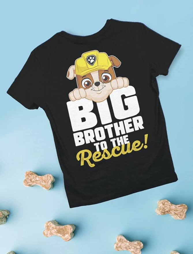 Big Brother Paw Patrol T-Shirt for Toddlers - Featuring Rubble, Chase, & Marshall - Sibling Gift Shirt