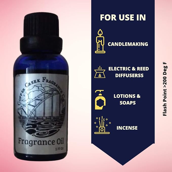 Copper Creek Amber Tonka Bean (Type* Compatible with) Scented Crafting Fragrance Oil for Bath and Body Products, Perfumes and Candles, 1 Oz