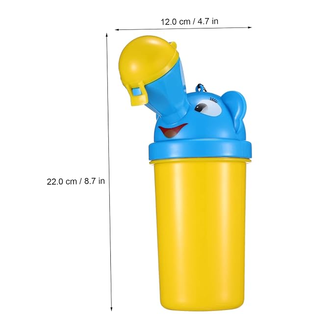 LIOOBO Portable Travel Potty for Toddlers Yellow Urinal Random Color Cleaning Brush Kids Pee Training Potty for Boys and Girls Compact Outdoor Urinal for Easy Use