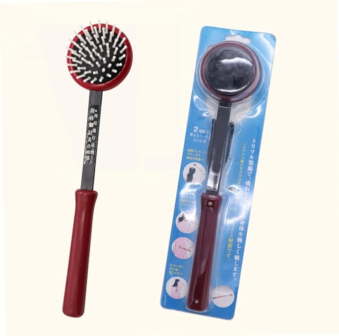 FRCOLOR 2 Pcs Manual Massage Hammer with Long Handle Lightweight Meridian Pat Stick for Back, Neck & Shoulder Pain Relief Handheld Acupoint Knock Tool for Elderly & Muscle Recovery