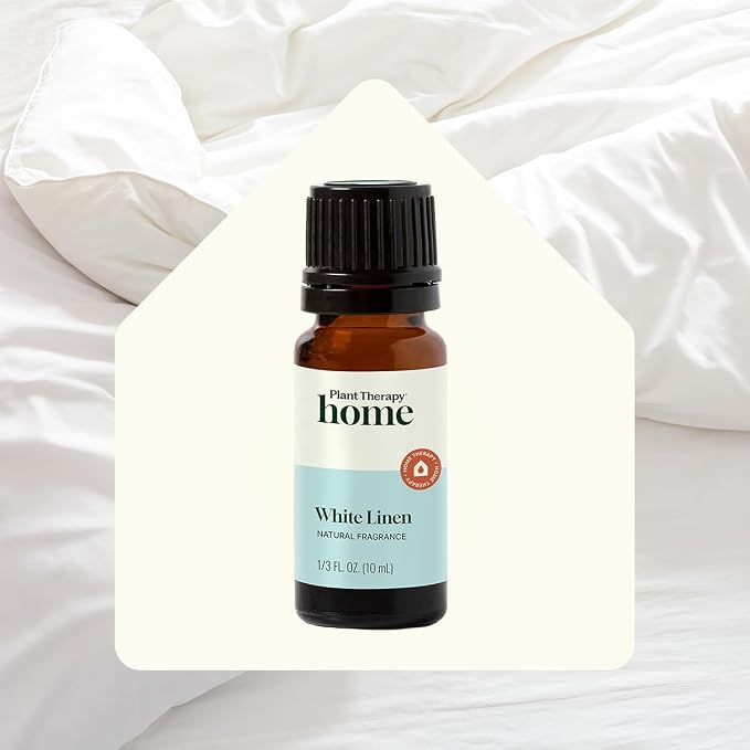 Plant Therapy Home White Linen Natural Fragrance 10 mL (1/3 oz) Fill Your Home with a Fresh Laundry Scent, Made of Essential Oils and Botanical Isolates, Long-Lasting Aroma