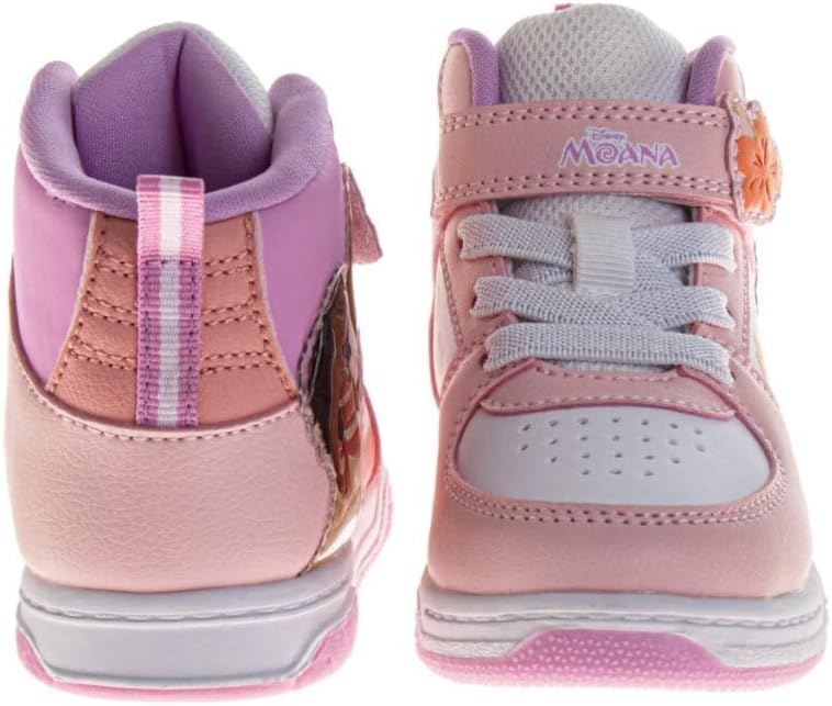 Josmo Girls High Top Sneakers Minnie Mouse Frozen Elsa Anna Paw Patrol Skye Lilo & Stitch Moana Character Shoes for Girls Size Toddler to Little Kid