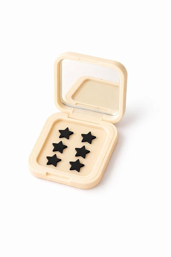 Pimple Patches Hydrocolloid for Face – Acne Spot Treatment Stickers – Invisible Zit Dots for Breakouts – Day & Night – 24 Count – DOTTI (Black Star)