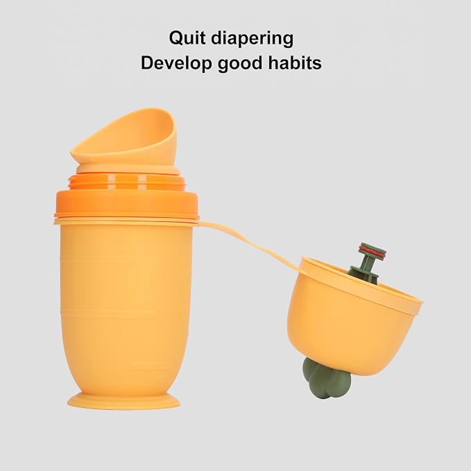 VBESTLIFE Portable Child Urinal Emergency Toilet, Kids Portable Potty Bottle Pee Training Emergency Urinal Toilet for Car Travel Camping Kid Potty Pee Training (Yellow)