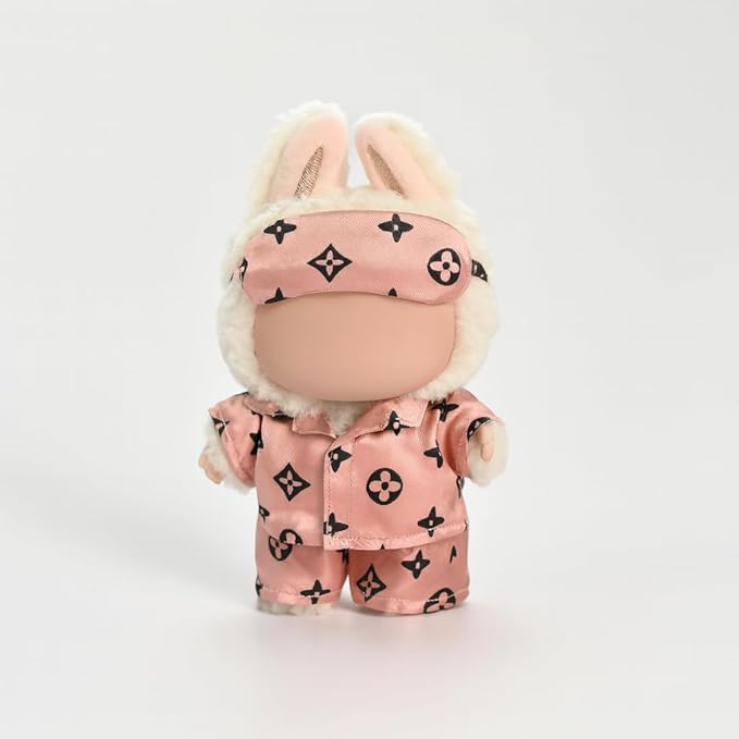 for Labubu Clothes/for Labubu Outfits,Clothes Set for 17cm Lububu Doll,3 Piece Set Hat Clothing for LA BUBU, Boys and Girls Stylish Adorable Dolls Clothes Accessories (No Doll) (038)