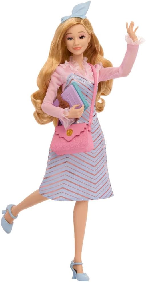Mattel Universal Wicked Glinda Fashion Doll & Accessories with Styled Blonde Hair, Posability & Removable School Uniform Look