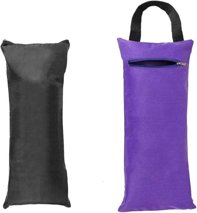 TOPTIE 2 Pack Yoga Sandbag Weighted Bag for Fitness Yoga Bolster, Unfilled Sandbag 16 x 7 Inch