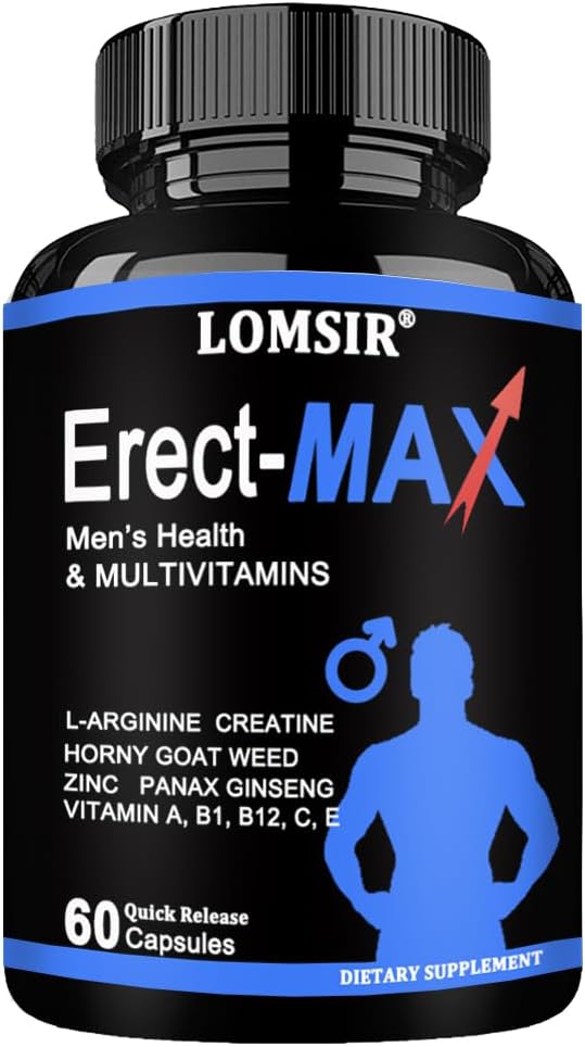 Testosterone + MULTIVITAMIN – Nitric Oxide Supplement with Horny Goat Weed & Maca Root - Energy Support - 60 Capsules