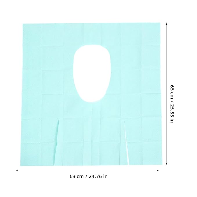 Toyvian 10pcs Disposable Toilet Seat Covers for Travel and Potty Training, Waterproof Pe Material, Extra Large 63x65cm Fully Covered Pads, Individually Wrapped Portable Bathroom