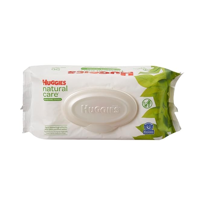 Huggies Natural Care Fragrance Free Baby Wipes, 56 Count (Pack of 1)
