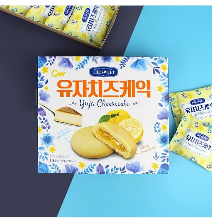 Gong Jooo MaMa CW(Chung Woo) Korean Chewy Filled Rice Cake Cookie Variety Gift Box (YUJA CHEESE 10)
