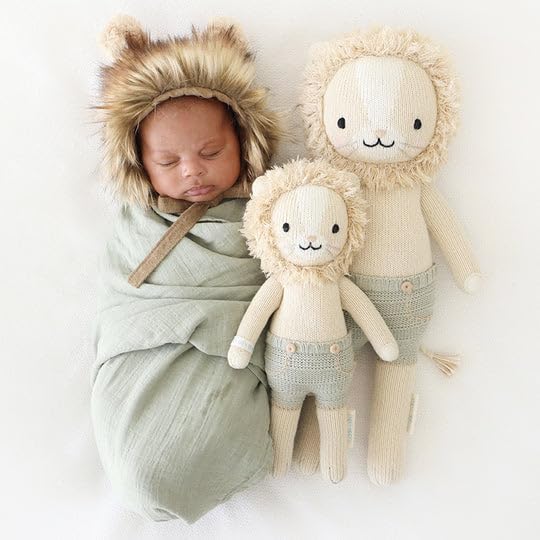 cuddle + kind Sawyer The Lion Little 13" Hand-Knit Doll – 1 Doll = 10 Meals, Fair Trade, Heirloom Quality, Handcrafted in Peru, 100% Cotton Yarn