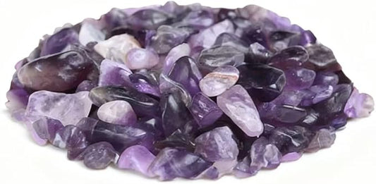 Bulk Raw Amethyst Crystals - Beginner DIY Healing Crystal Set, 0.6-1.2” Natural Unpolished Gemstones for Terrarium, Meditation, Tarot, Grids, Aroma Stone, 0.45lb