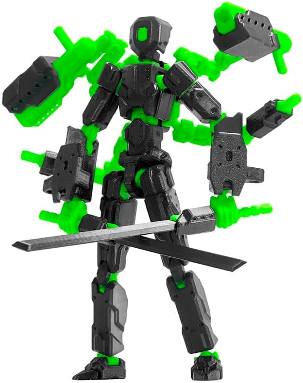 T13 Action Figures Helix Robot 8 Inch, Assembly Completed T 13,3D Printed Robo 13 - The Premium Action Figures for Sci-Fi Enthusiasts (Black Green)
