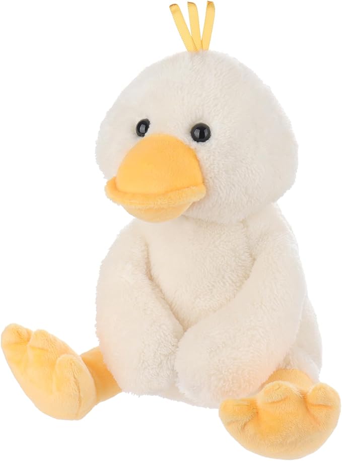 Apricot Lamb Toys Plush White Velvet Duck with Thin Foot Stuffed Animal Soft Cuddly Perfect for Kids