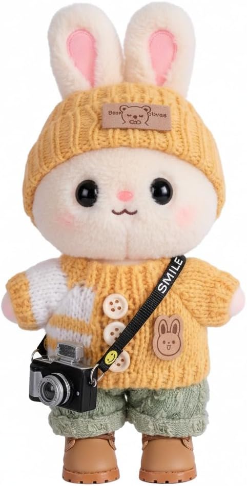 5set 17cm Dolls Clothes Outfit Set - Casual Style Costumes for Doll Figures, Camera Set,Have a seat Clothes - 6.7 Inches Cute Dolls Daily Refill,Gifts for 17cm Doll Lovers (Style-K)