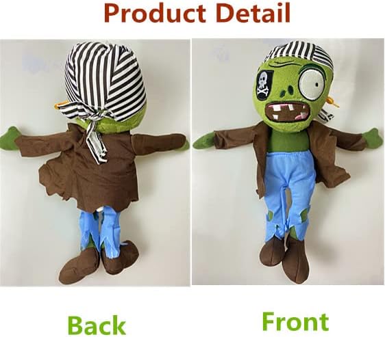 3 PCS PVZ Plant and Zombies Plush Sets Toys Stuffed Soft PVZ Figure Doll Swashbuckler, Pirate, New Pirate Zombie Great Gift for Christmas, Birthday New