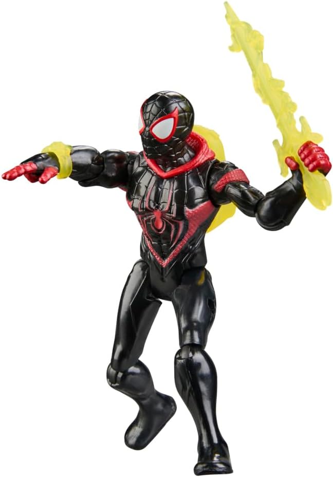SPIDER-MAN Marvel ActionVerse Miles Morales Action Figure & Accessories, 4.5-Inch (11.4 CM) Super Hero Toys & Figures for Kids, Ages 4+