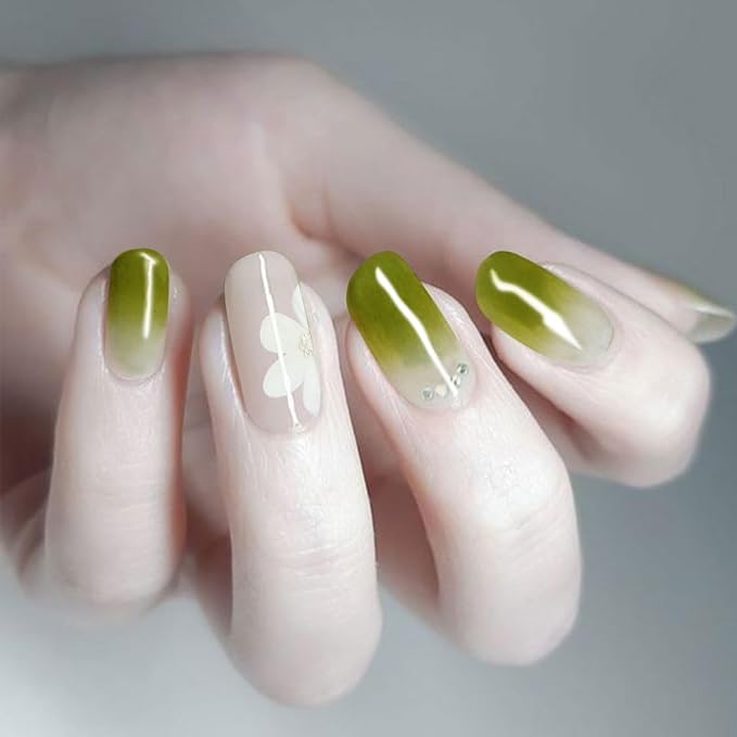 Nail Stickers 20 Pieces Full Wraps Nail Polish Strips, Self-Adhesive Gel Nail Art Decals for Women Girls