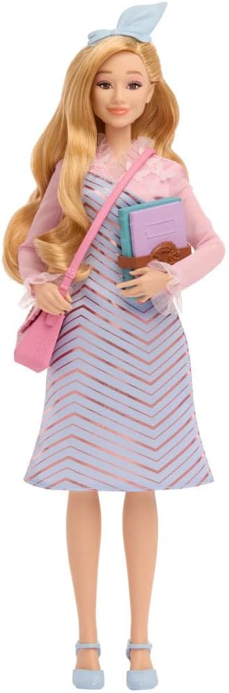Mattel Universal Wicked Glinda Fashion Doll & Accessories with Styled Blonde Hair, Posability & Removable School Uniform Look