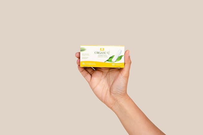 Organyc - 100% Certified Organic Cotton Tampons - No Applicator, Free from Chlorine, Perfumes, Rayon, and Chemicals 192 Count, Regular Flow (Pack of 12)