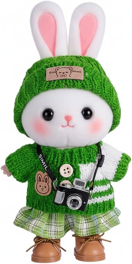 5set 17cm Dolls Clothes Outfit Set - Casual Style Costumes for Doll Figures, Camera Set,Have a seat Clothes - 6.7 Inches Cute Dolls Daily Refill,Gifts for 17cm Doll Lovers (Style-F)