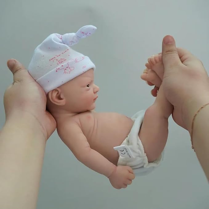 Mire & Mire Reborn Baby Dolls 12" Girl Micro Preemie Full Body Silicone Newborn Realistic Open Eyes Doll
