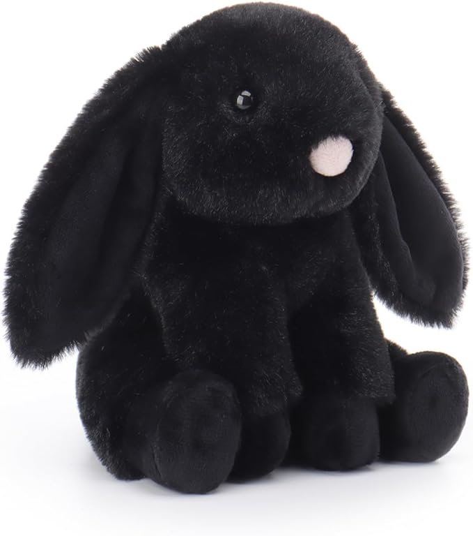 Apricot Lamb Black Bunny Stuffed Animals for Kids, Soft Cute Plush Toys for Baby Girl and Boy, 6 Inches