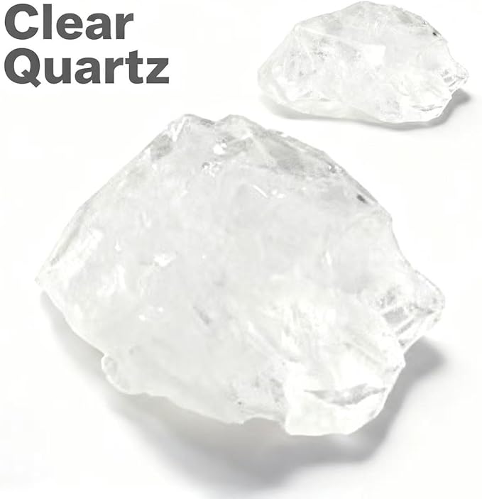 Bulk Raw Citrine Crystals - Beginner DIY Healing Crystal Set, 0.6-1.2” Natural Unpolished Gemstones for Terrarium, Meditation, Tarot, Grids, Aroma Stone, 0.45lb (Clear Quartz-L)